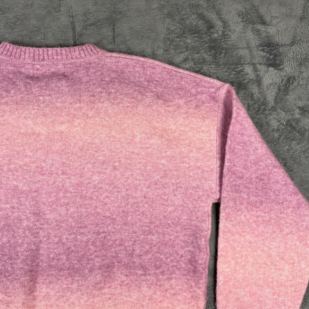 Old Navy Womens XS Petite Pink Gradient Ombre Pullover Crew Neck Knit Sweater - Picture 11 of 14